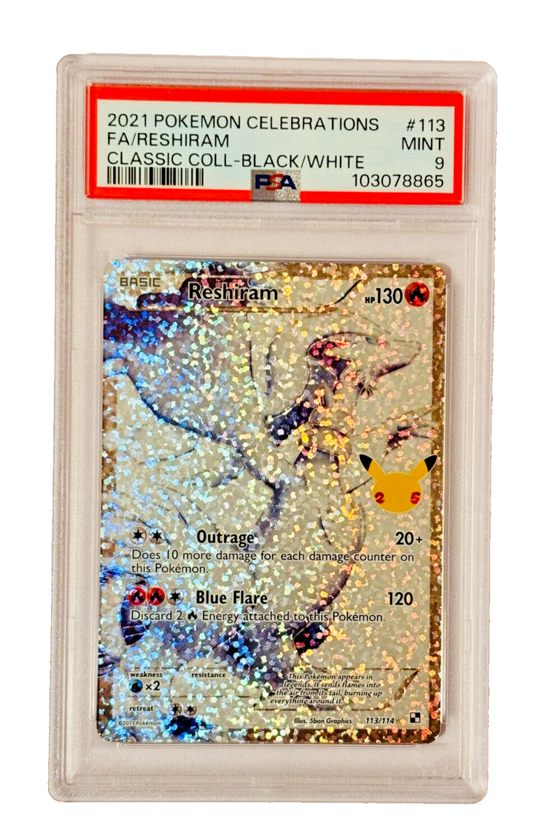 PSA 9 MINT Reshiram 113 Celebrations Classic Collection FA Pokemon