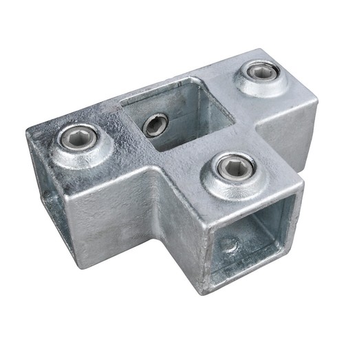 Industrial Handrail Galvanised Mild Steel Square Key Clamp Fittings Box Section - Picture 36 of 121