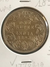 India Britannica  1  Rupia 1893  One  Rupee India British Queen Vittoria Argento
