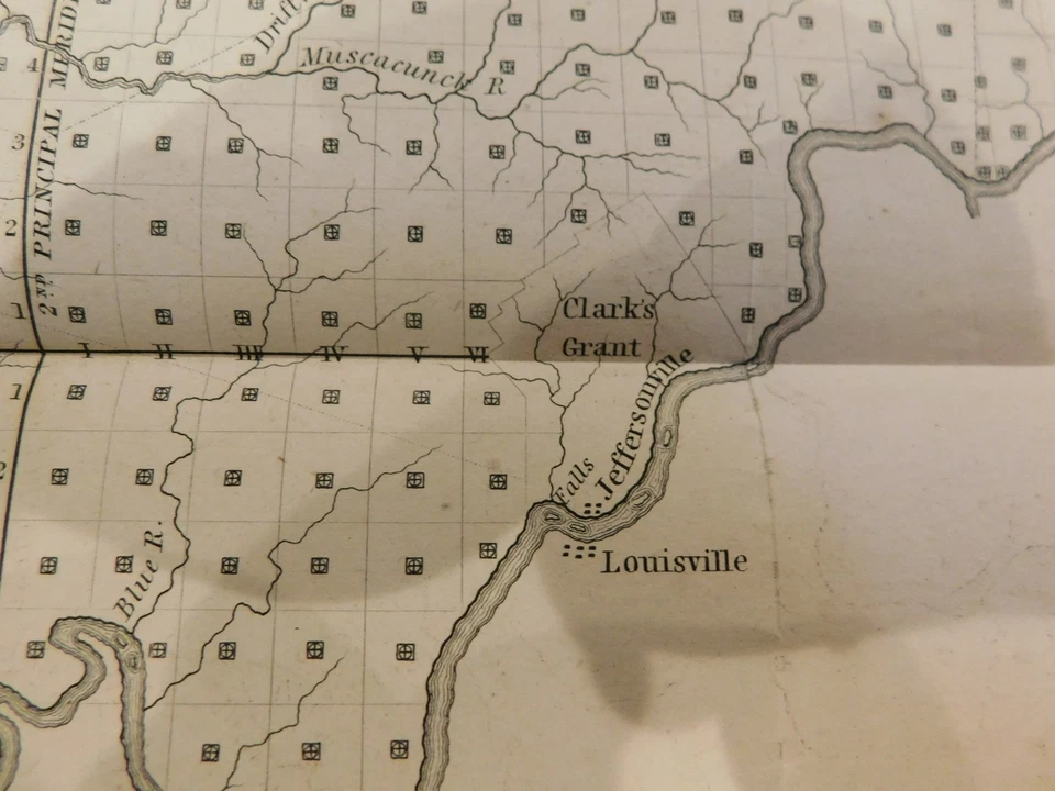 383 Indiana Map US Land Survey 20 x 11 Circa 1849 a Sketch of Public Survey - Image 4 of 4