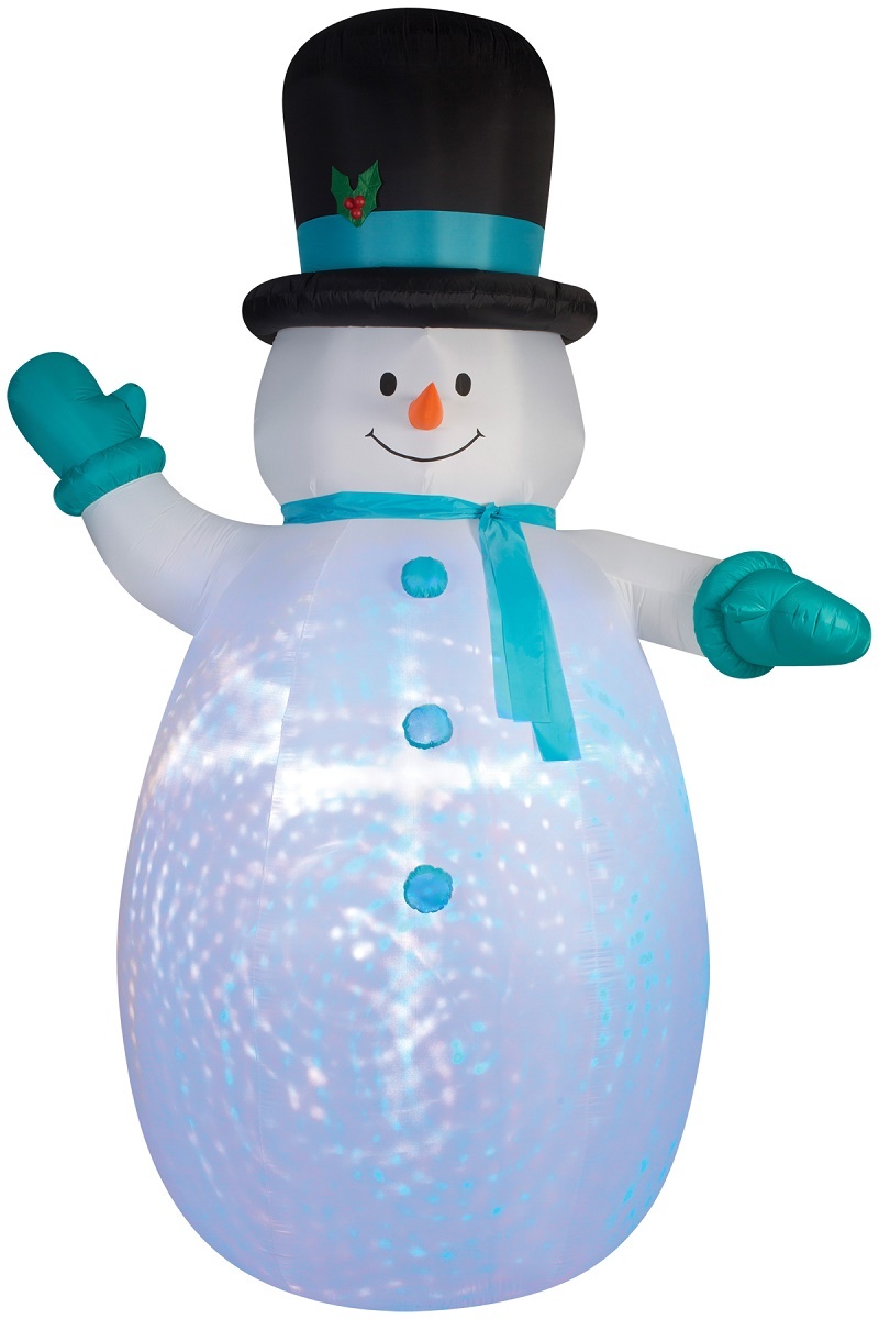 12' Lighted LIGHTSHOW Projection SNOWMAN INFLATABLE Christmas | eBay