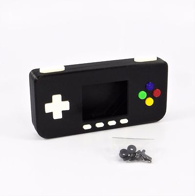 PiGRRL Zero BLACK Game Boy Case Buttons Screws Washers Gameboy Raspberry Pi Zero