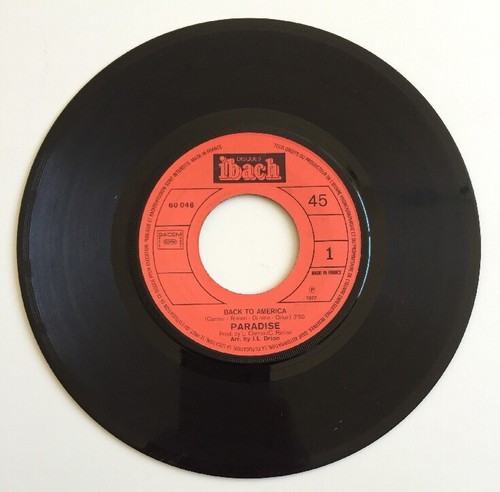 Ref1194 Vinilo 45 RPM Paradise Black To America - Imagen 3 de 4