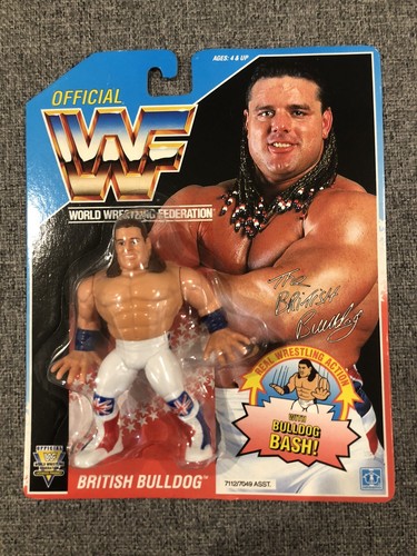 WWF WWE MOC Hasbro Series 4 BRITISH BULLDOG **READ...