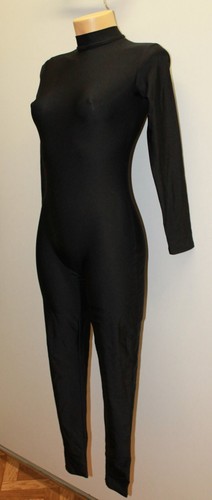 Tuta donna ginnastica gatto 330-00 manica lunga collo alto nero spandex taglia S - Foto 5 di 6