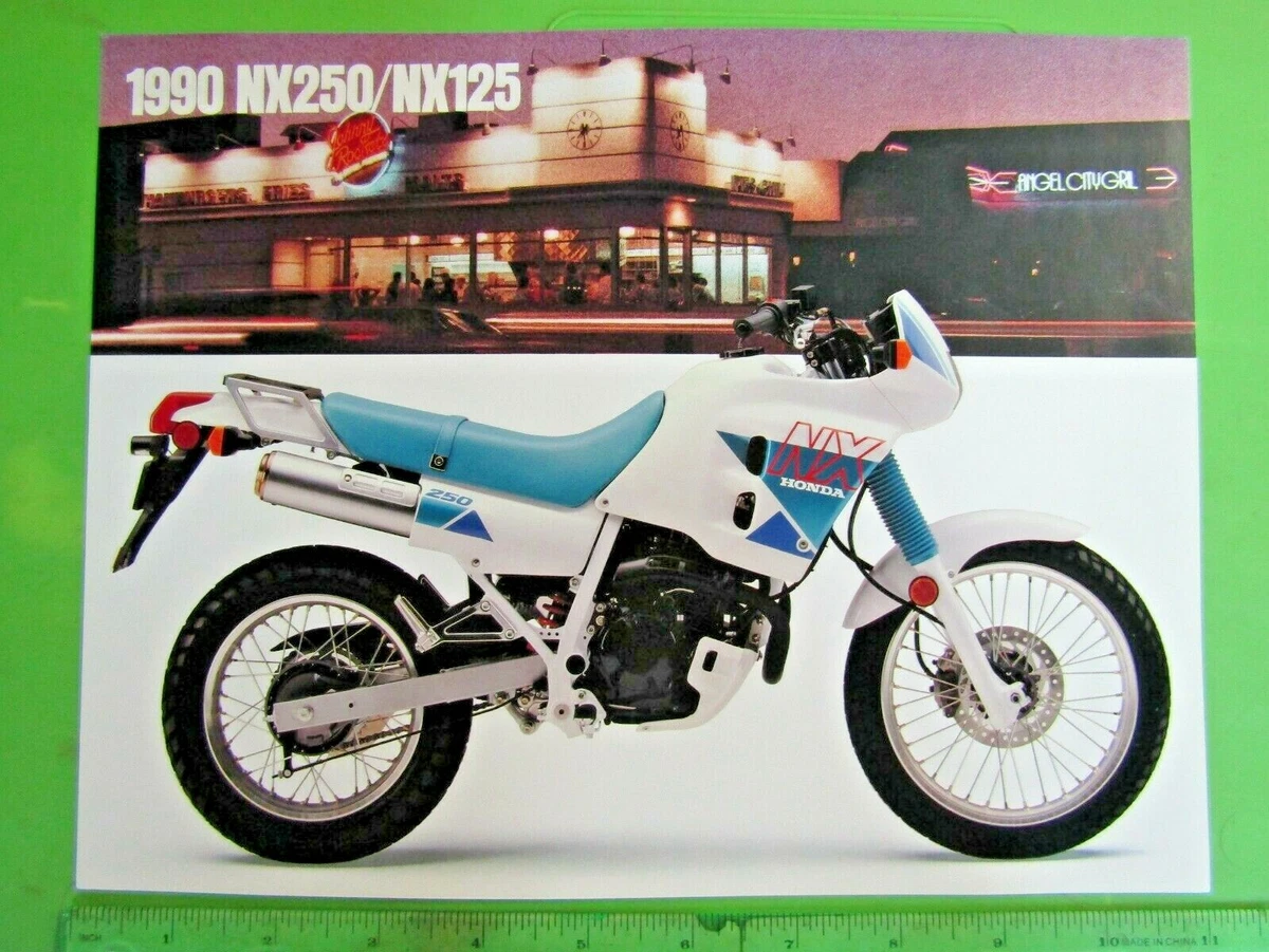 1990 HONDA NX 250 NX 125 NOS OEM DEALER S SALES SHEET BROCHURE 5