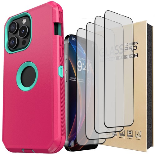 For iPhone 14/14 Plus/14 Pro/Pro Max Case Hybrid Rugged Cover / Screen Protector - Picture 32 of 55