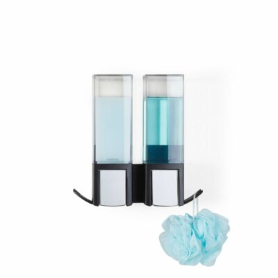 Clever Soap Dispenser 2 for Shower, Kitchen, Matt Black/Chrome by Better Living