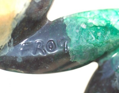 Tim Cotterill (Frogman) 8.8in Green Frog 1780/2000 Signed 1997