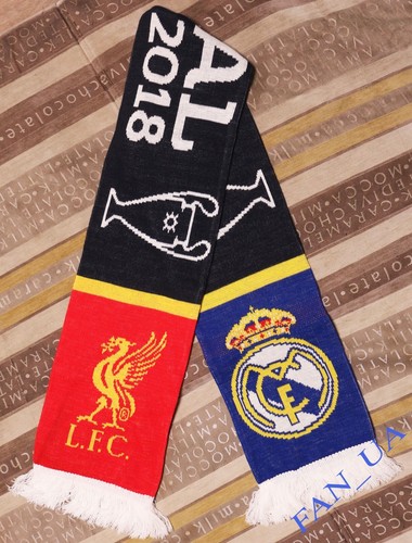 2018 bufanda oficial de la Liga de Campeones FINAL FC Real Madrid Liverpool |