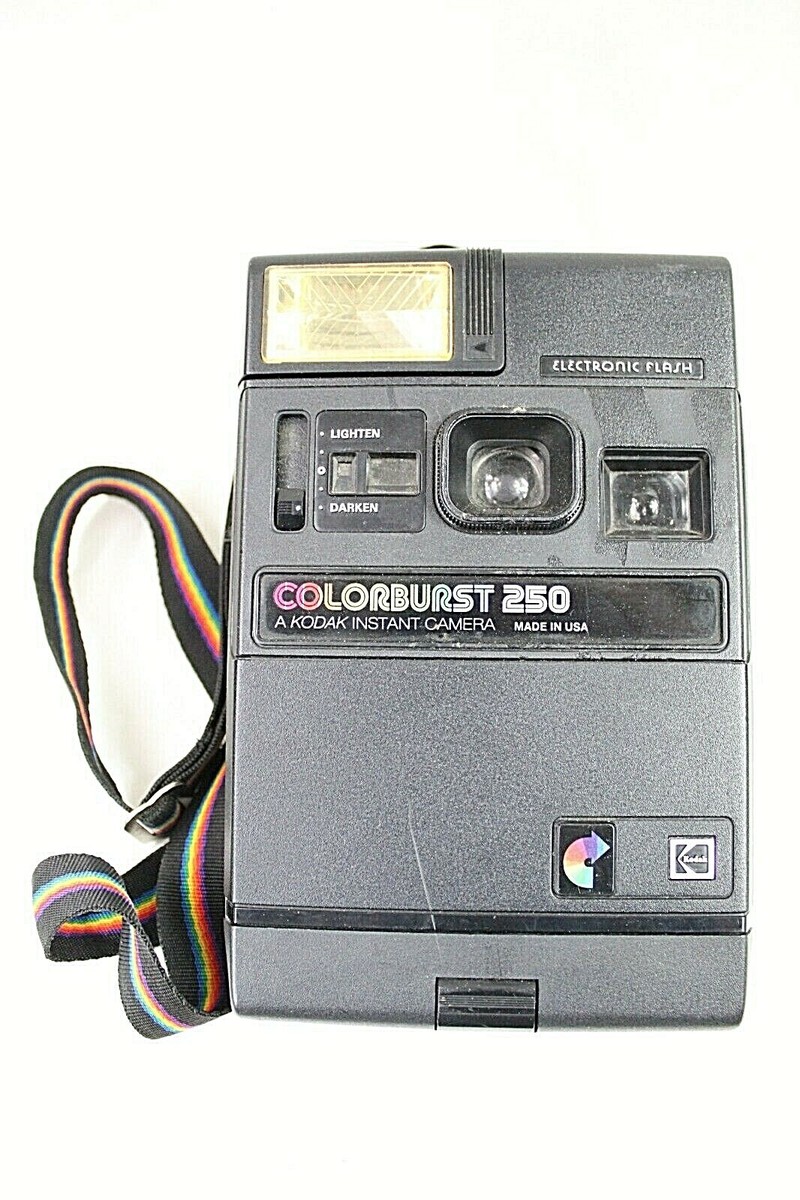Vintage Kodak Colorburst 250 Instant Camera Rainbow Strap Electronic  Flash