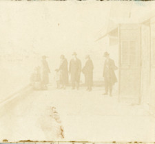 France, Saint-Mandrier, Family on a porch, ca.1923, Vintage silver print Vi