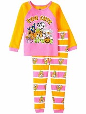 Paw Patrol Toddler Girls Orange Puppy Too Cute To Spook Pajamas Sleep Set 2T