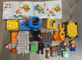 Lego Duplo 10812 Town Truck & Tracked Excavator Construction Set Incomplete