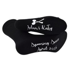 Personalised Spooning Since Socks with Name and Date UK Size 5-12 - X6N829