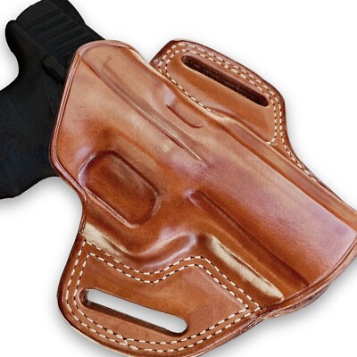 Leather Pancake OWB Holster Fits, Sarsilmaz SAR-9C Compact 9mm 4