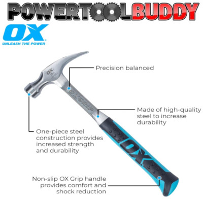OX Tools Hammer Auswahl 16 Unzen Fiberglas und 28 Unzen geschmiedeter Stahl verschiedene Größen