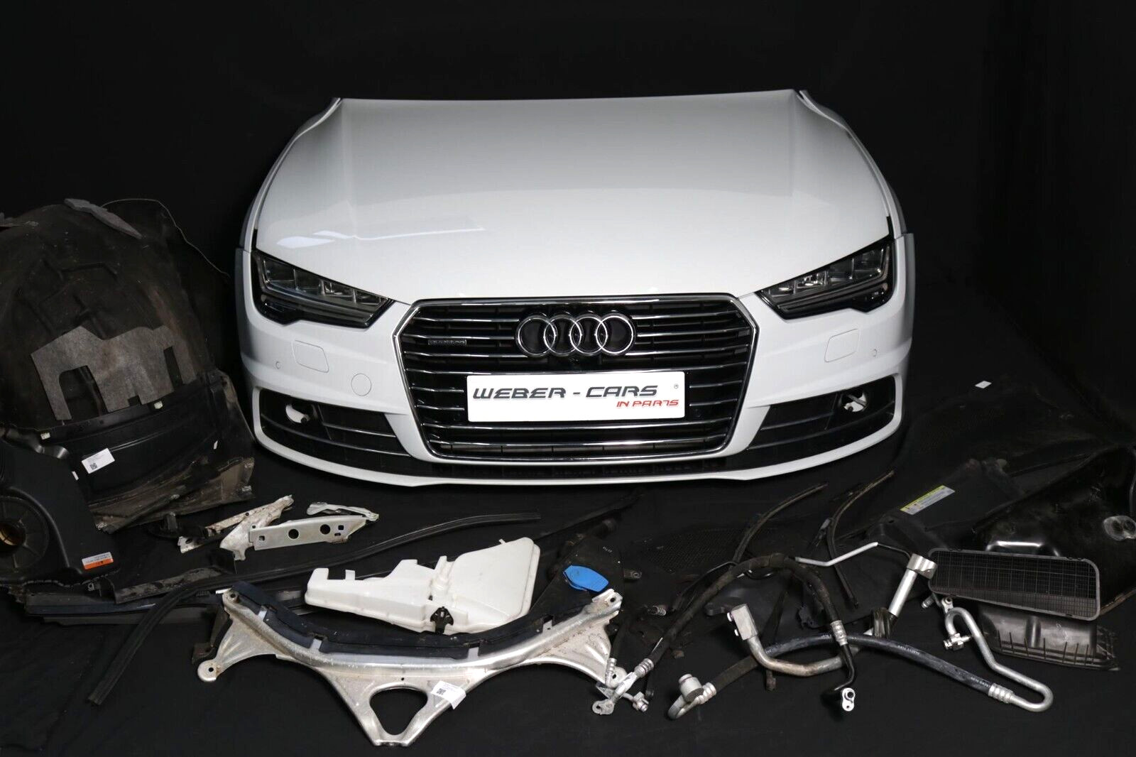 Audi A7 4G FACELIFT Bumper Radiator Front Package Hood Headlights 22Km