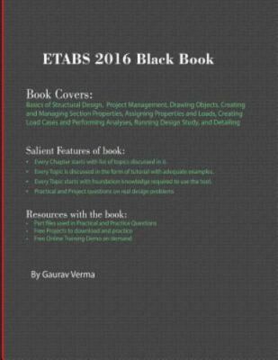 ETABS 2016 Black Book, Brand New, Free shipping in the US