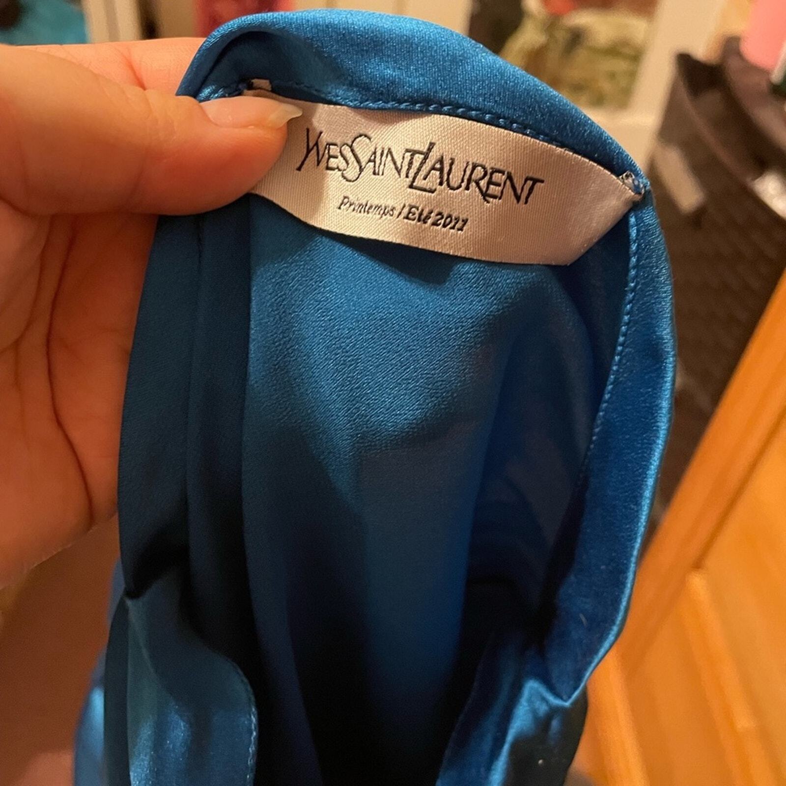 YVES SAINT LAURENT CAMICETTA DI SETA DONNA TAGLIA XS