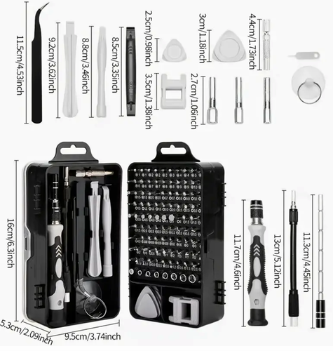 115 in 1 Precision Screwdriver Set Magnetic Repair Tool Bits for Phone Laptop PC - Picture 6 of 16