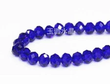 6X8mm dark blue Crystal Bead 350pcs##HL722 