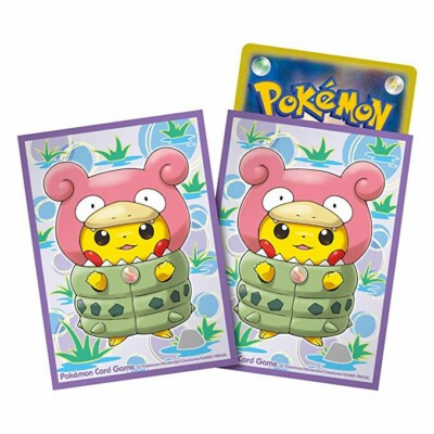 Pokemon Center Exclusive Mega Slowbro Pikachu Card Sleeve Deck Shield X1 NEW