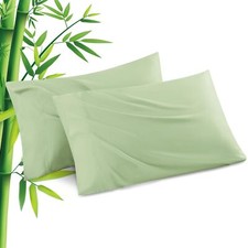 Pillowcases Standard Size 2 Pack Cooling Viscose Pillow Cases with Envelope C...