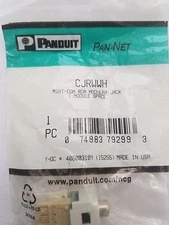 CJRWWH RCA Punchdown Module Panduit Mini-Com White with White Insert