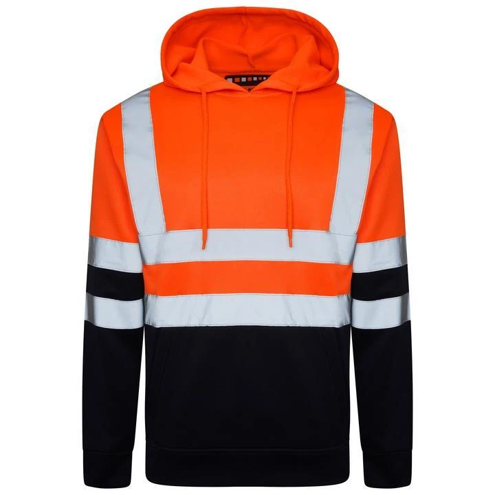 AVIATOR WORKWEAR HI VIS EN ISO 20471 Certified FULL ZIP HOODED FLEECE HOODIE SWEATSHIRT JACKET