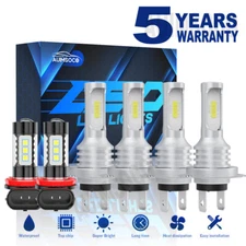 Extremely Bright H7 H7 H11 LED Headlight High/Low + Fog Light Bulbs Upgraded Kit
