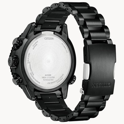 Citizen Men's Navihawk Chrono Perpetual Black Eco-Drive Watch 48MM