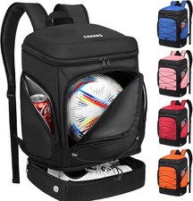 Soccer Backpack,Soccer Bag with Ball Holder, Includes Separate big, Black