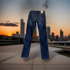 Women  s True Religion Halle High Rise Super Skinny Size 12 Waist 13  Flat