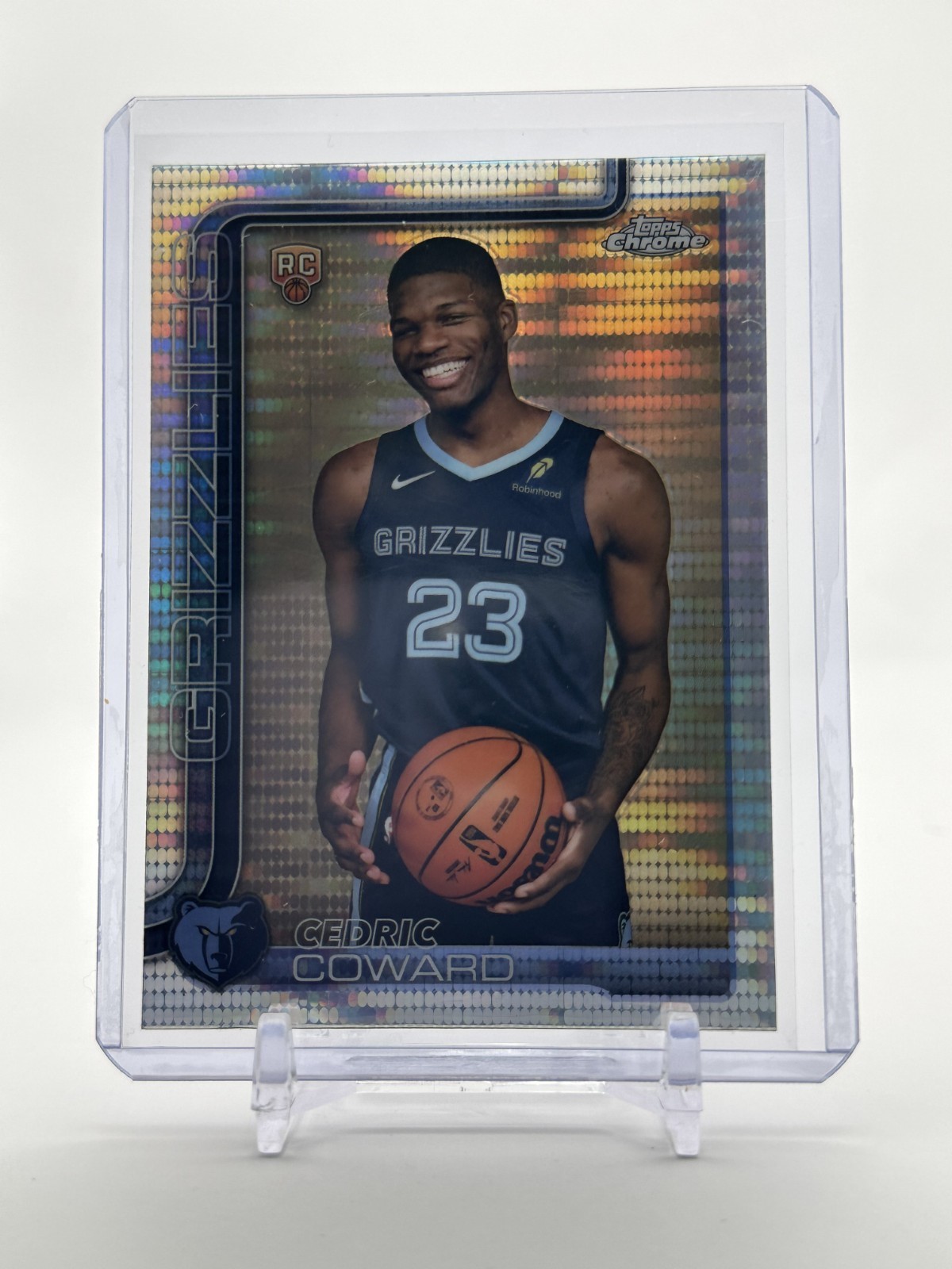 2025-26 Topps Chrome Cedric Coward RC Pulsar Refractor #261 Grizzlies