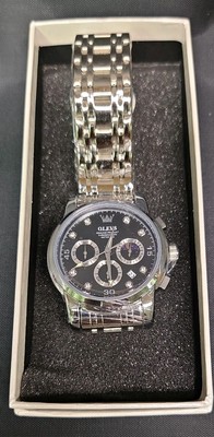 OLEVS 2889 LUXURY MENS DUAL TIME CHRONOGRAPH MVMT WATCH