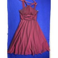 Whimsigoth Womens Dressbarn Collection Halter A-Line Dress 12 Burgundy