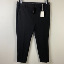 J.CREW Cameron Slim Cropped Dress Pants Size 16 Four Season Stretch Black G8547