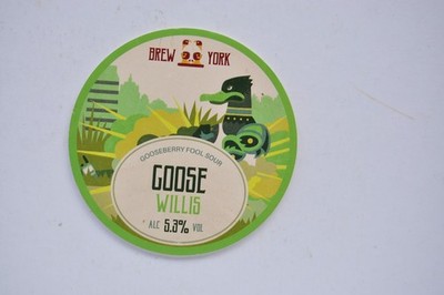 BREW YORK BREW Co. KEG PUMP CLIP ''GOOSE WILLIS'' SOUR foamex TYP 11