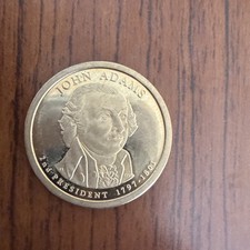 2007-S Proof John Adams $1 Coin - Actual Coin Shown - Free Shipping & Tracking