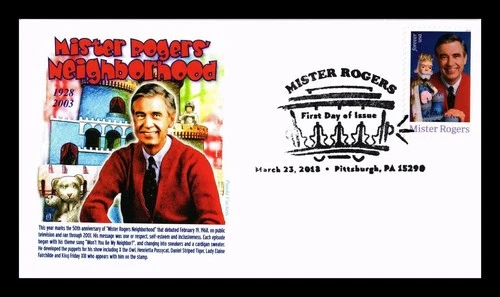 DR JIM STAMPS US COVER MISTER ROGERS NEIGHBORHOOD FDC PANDA CACHET