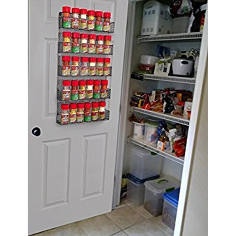 Somerset Home Spice Rack Organizer - Space-Saving Wall-Mount 5-Tier ...