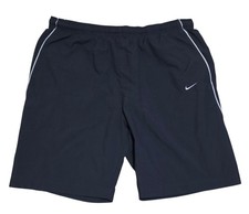 Vintage Nike Shorts Men L Black Swoosh Lined Running Athletic Gym