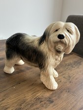 Old English Sheepdog Ornament Made In England Ceramic Medium Sized Vintage Gift
