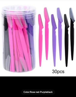 New with Container 30piece Eyebrow/Facial Hair Razor Derma Planning Beauty Tool