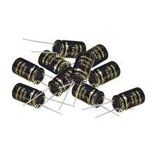 Aluminum Radial Electrolytic Capacitor 1000uF 25V Life 10 x 17 mm Black 10pcs