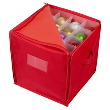 64 Count Stackable Ornament Storage Tote Organizer  Christmas Storage  Adju...