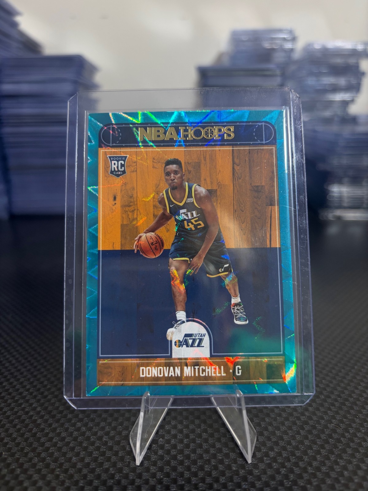 2017-18 Hoops #263 Donovan Mitchell Teal Explosion