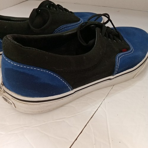 Vans Boat Shoes Mens Size 10.5 Woman's 12 Canvas Blue & Black Low Top - Picture 7 of 8