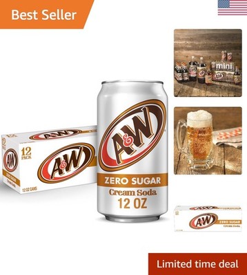 Cream Soda Zero Sugar, 12 fl oz cans, 12 pack